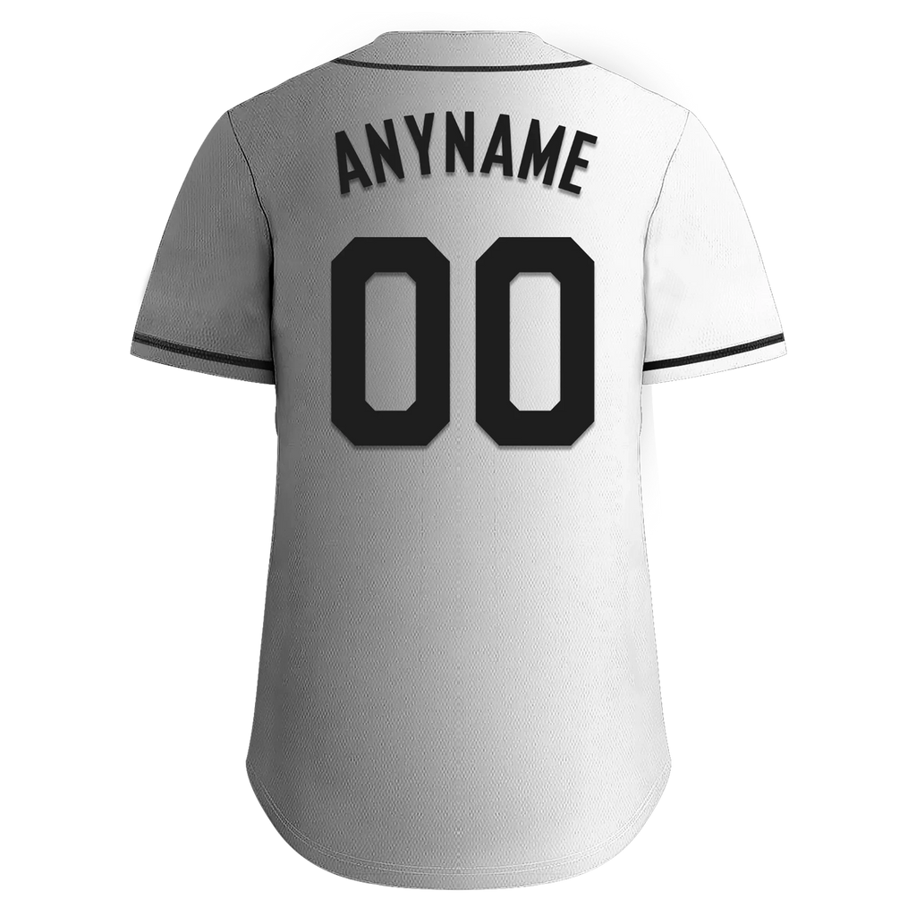 Custom White Grey Gradient Fashion Personalized Authentic Baseball Jersey BSBJ01-D0a7aaf - Coolcustomize