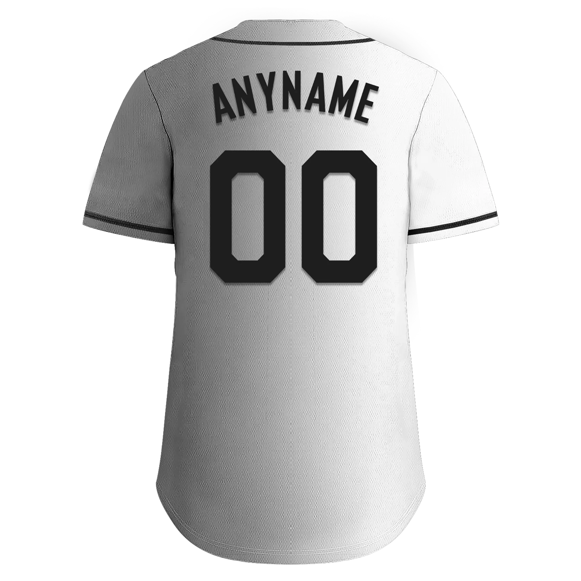 Custom White Grey Gradient Fashion Personalized Authentic Baseball Jersey BSBJ01-D0a7aaf - Coolcustomize