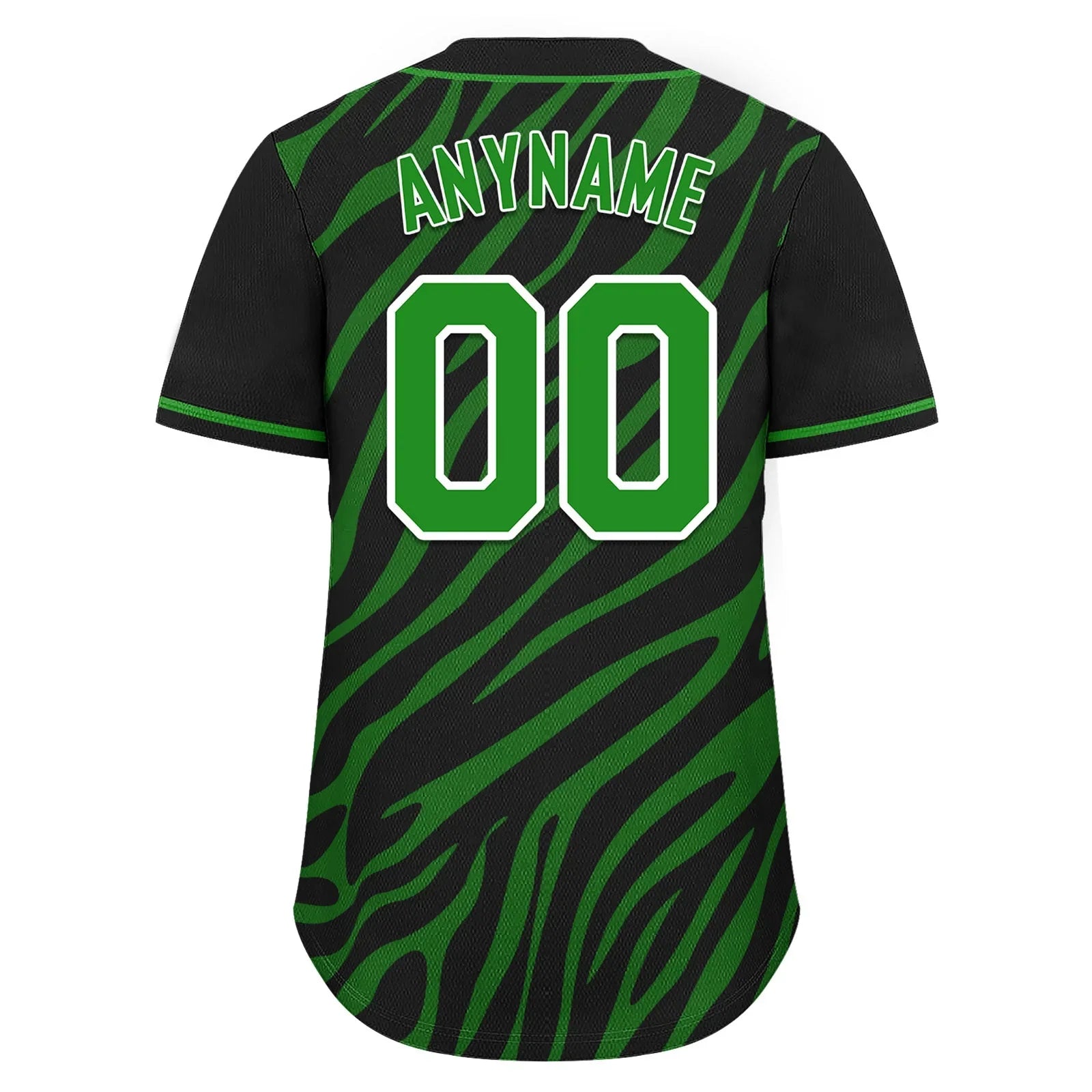 Custom Black Forest Green Zebra Pattern Personalized Authentic Baseball Jersey BSBJ01-D020201-25 - Coolcustomize