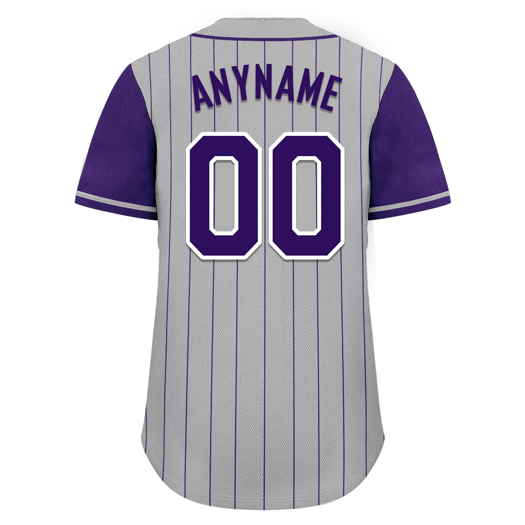 Custom Gray Purple Stripe Fashion Personalized Authentic Baseball Jersey BSBJ01-D017253 - Coolcustomize