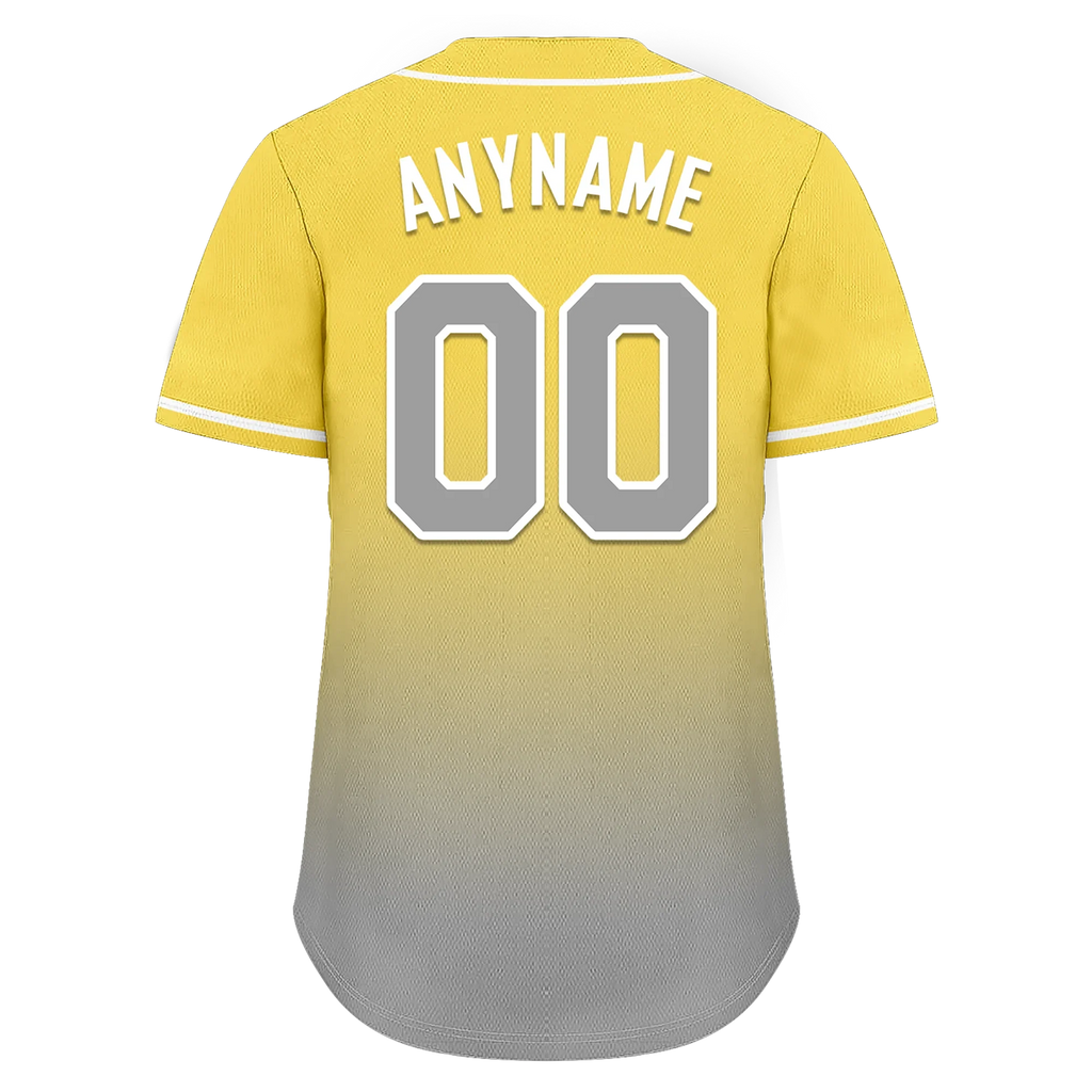Custom Yellow Grey Fade Fashion Personalized Authentic Baseball Jersey BSBJ01-D0a70fb - Coolcustomize