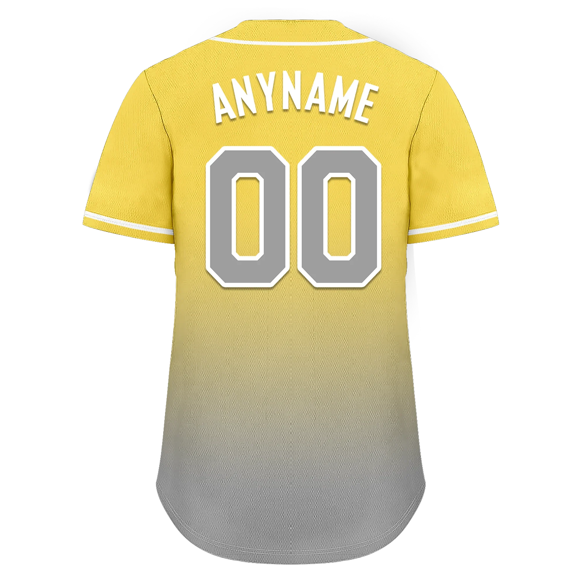 Custom Yellow Grey Fade Fashion Personalized Authentic Baseball Jersey BSBJ01-D0a70fb - Coolcustomize