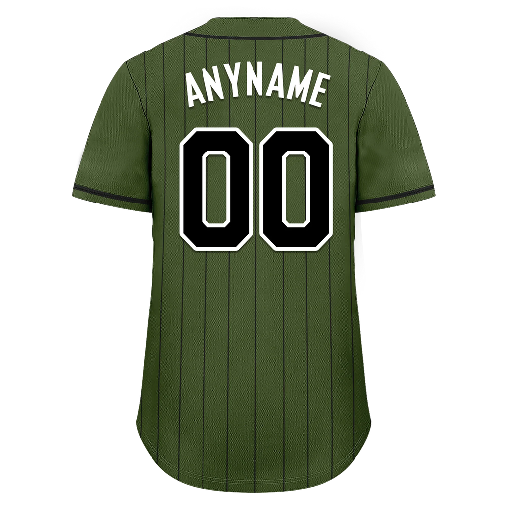 Custom Green Stripe Fashion Personalized Authentic Baseball Jersey BSBJ01-D017257 - Coolcustomize