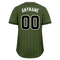 Custom Green Stripe Fashion Personalized Authentic Baseball Jersey BSBJ01-D017257