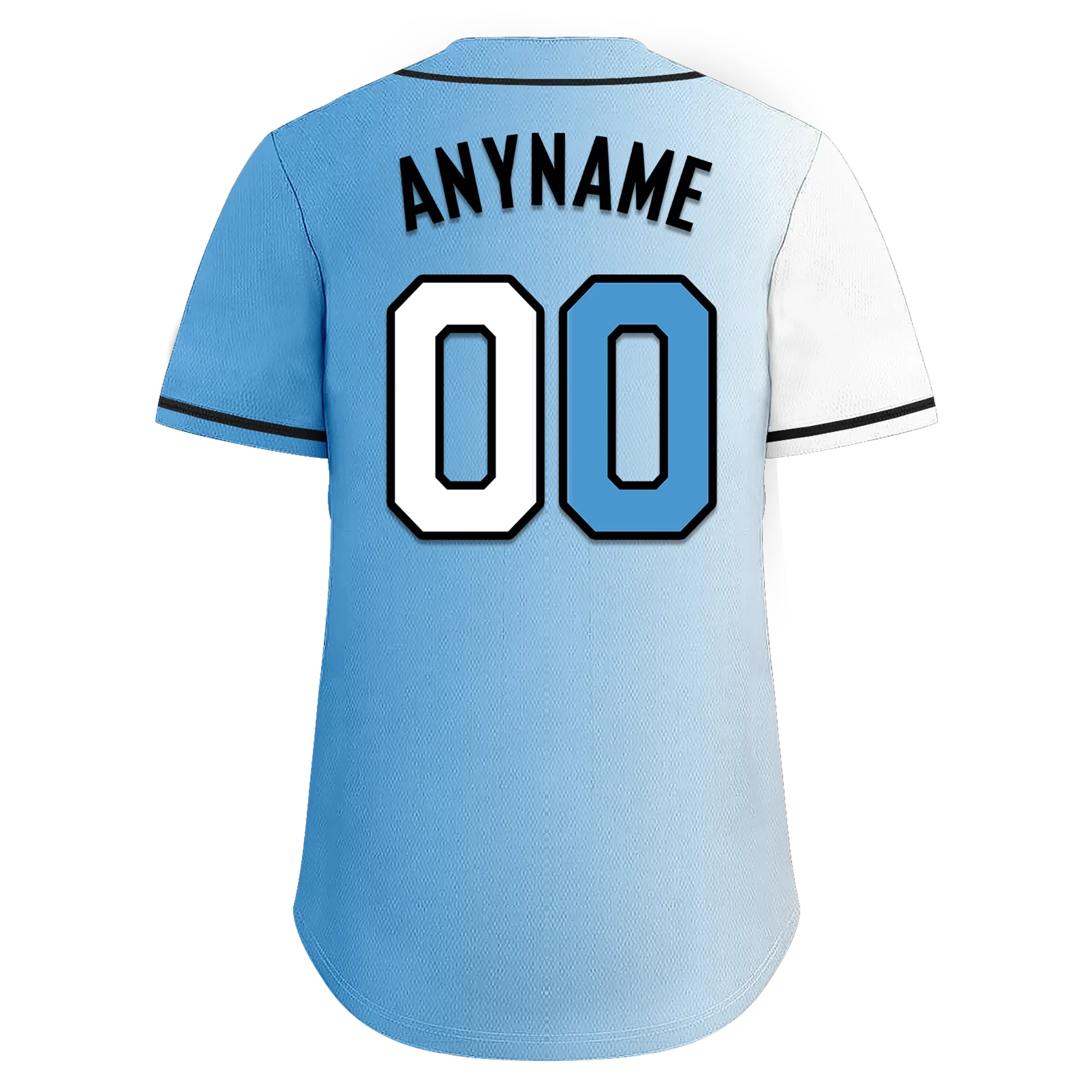 Custom White Blue Gradient Fashion Personalized Authentic Baseball Jersey BSBJ01-D0a7aaa - Coolcustomize