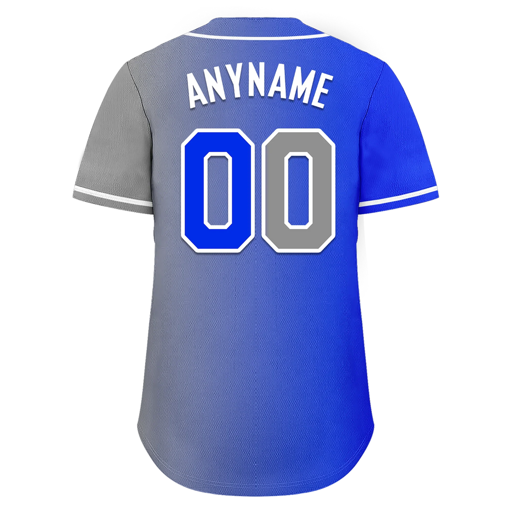Custom Blue Grey Gradient Fashion Personalized Authentic Baseball Jersey BSBJ01-D0a709a - Coolcustomize