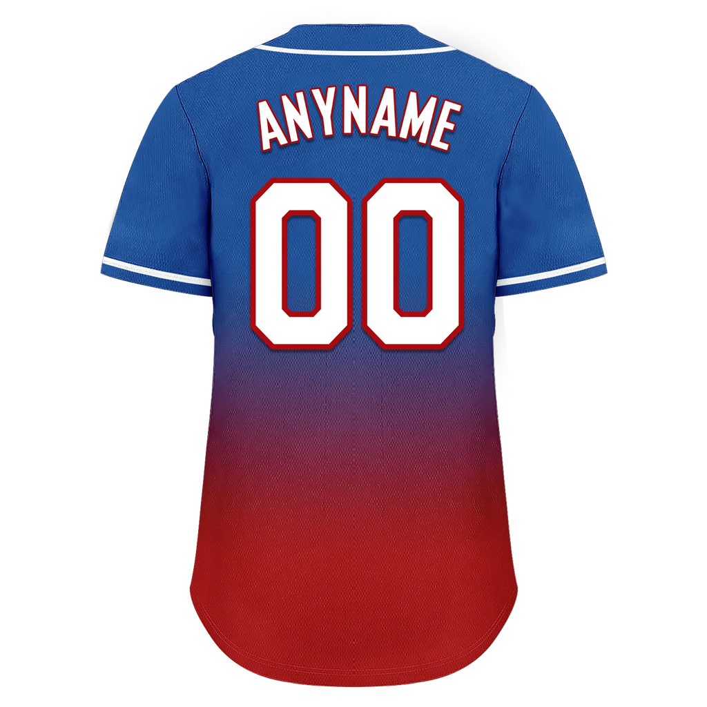 Custom Blue Red Fade Fashion Personalized Authentic Baseball Jersey BSBJ01-D0a70bd - Coolcustomize