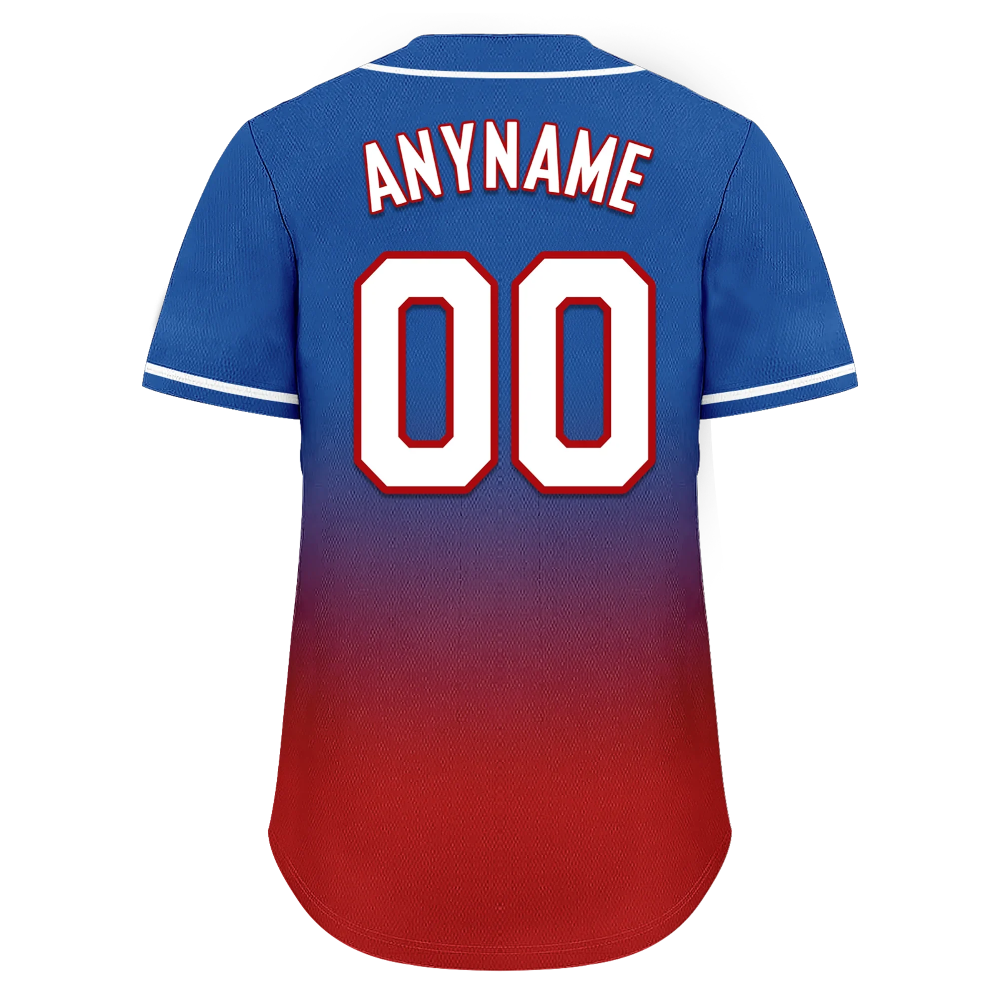 Custom Blue Red Fade Fashion Personalized Authentic Baseball Jersey BSBJ01-D0a70bd - Coolcustomize