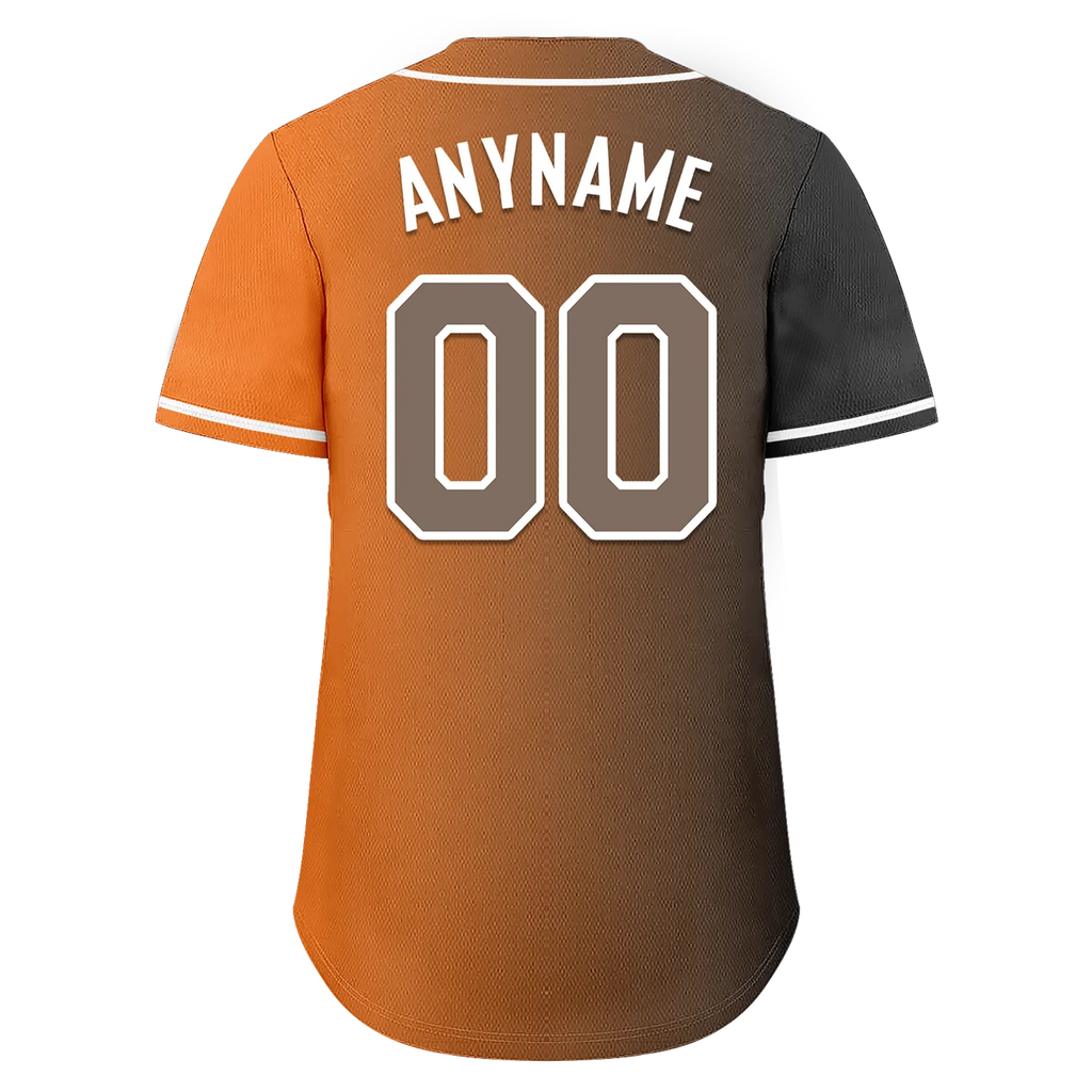 Custom Grey Orange Gradient Fashion Personalized Authentic Baseball Jersey BSBJ01-D0a7097 - Coolcustomize