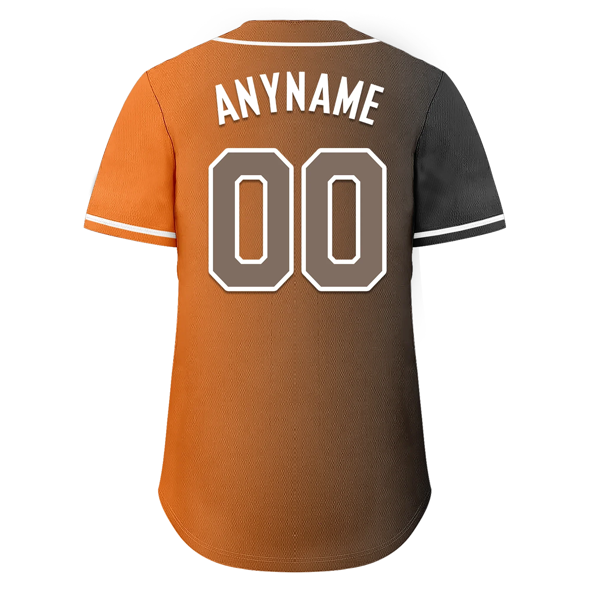 Custom Grey Orange Gradient Fashion Personalized Authentic Baseball Jersey BSBJ01-D0a7097 - Coolcustomize