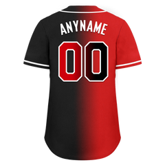 Custom Red Black Gradient Fashion Personalized Authentic Baseball Jersey BSBJ01-D0a707a