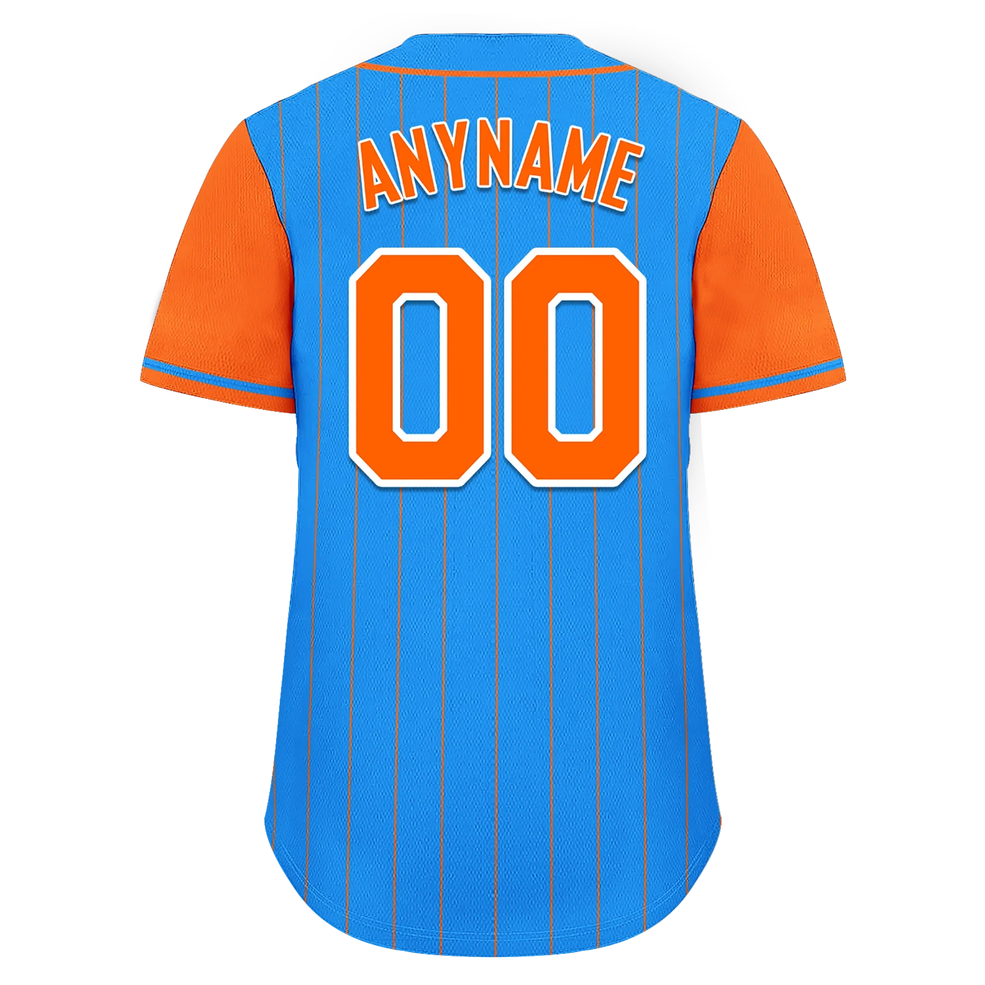 Custom Blue Orange Stripe Fashion Personalized Authentic Baseball Jersey BSBJ01-D017211 - Coolcustomize