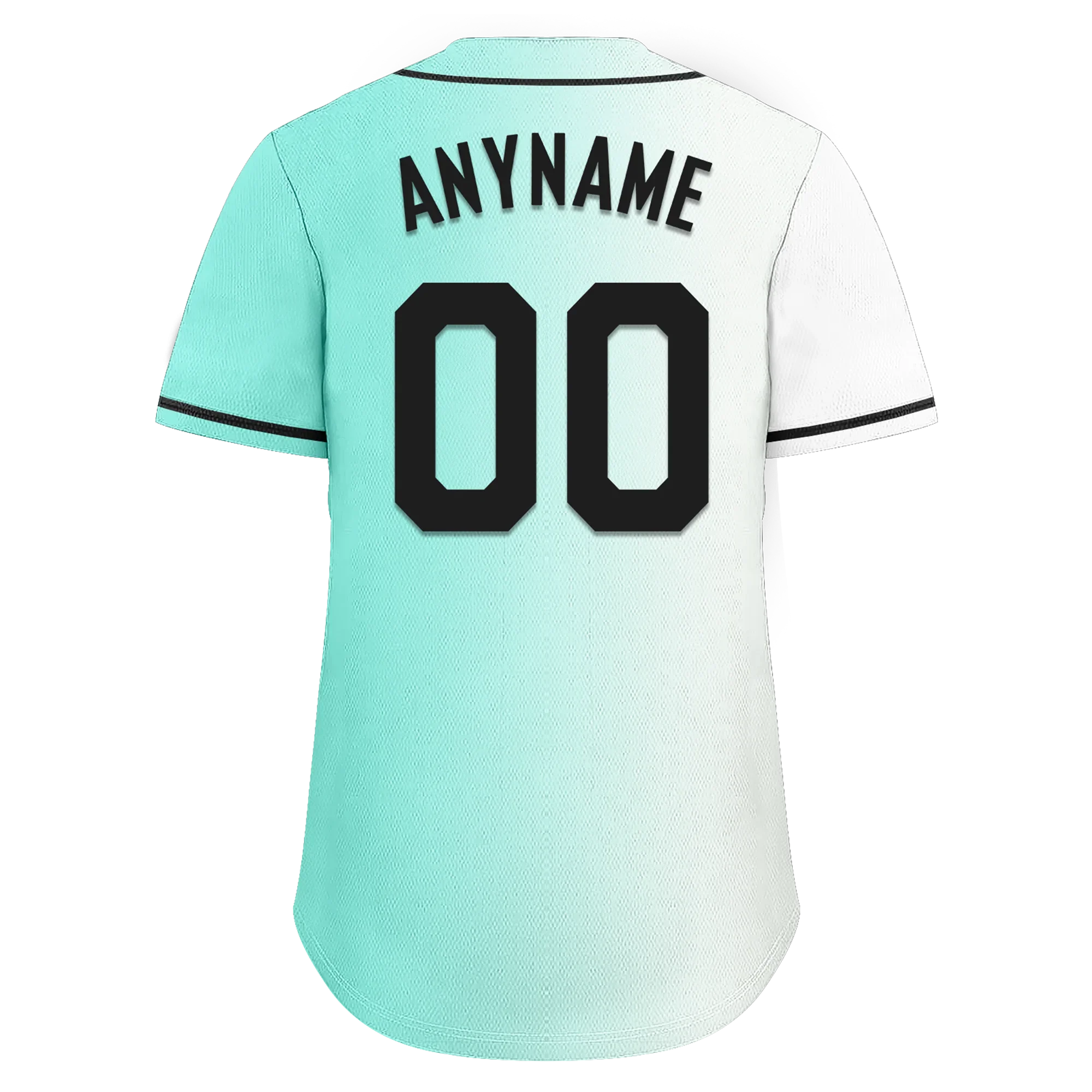 Custom White Green Gradient Fashion Personalized Authentic Baseball Jersey BSBJ01-D0a7aa7 - Coolcustomize