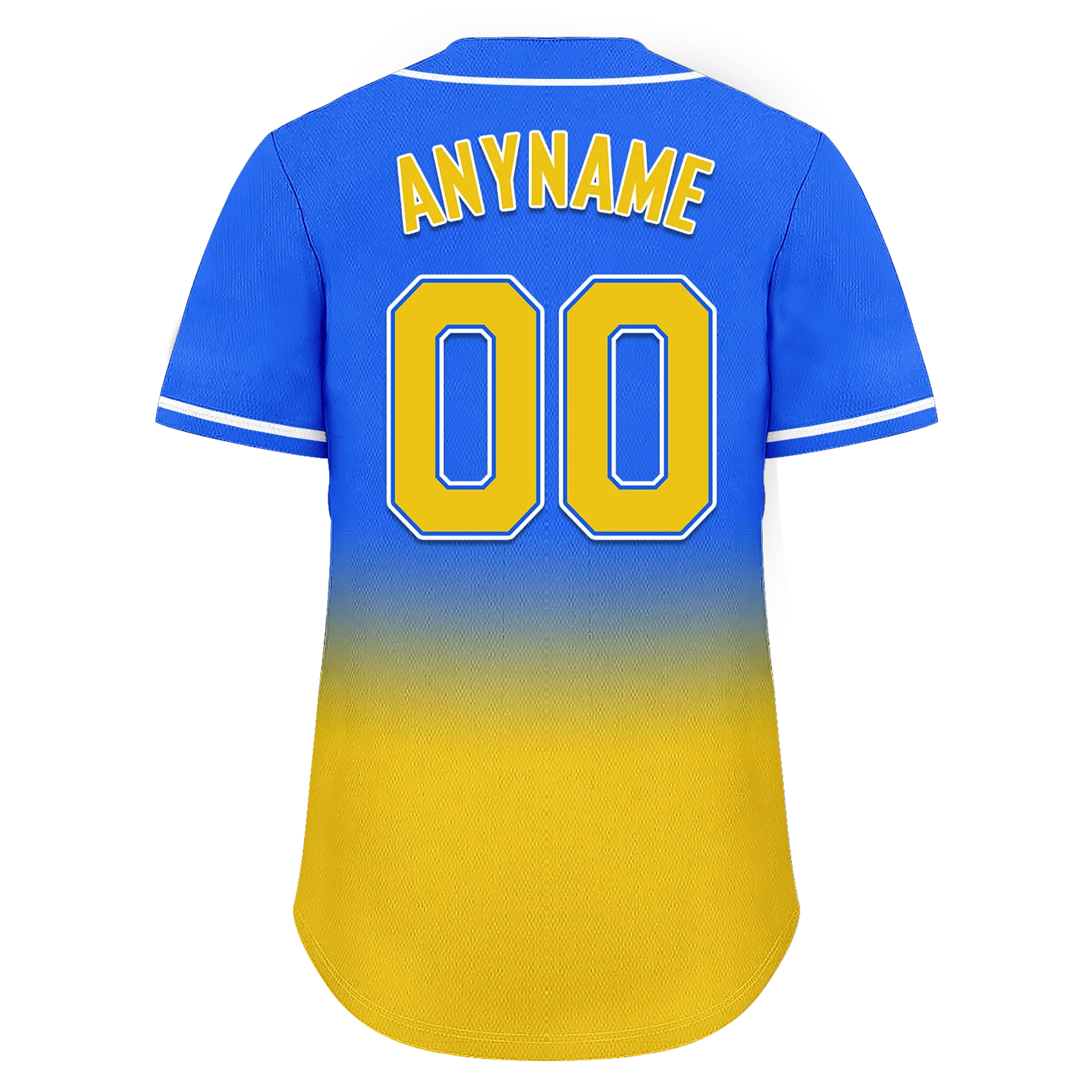 Custom Blue Yellow Fade Fashion Personalized Authentic Baseball Jersey BSBJ01-D0a70c0 - Coolcustomize
