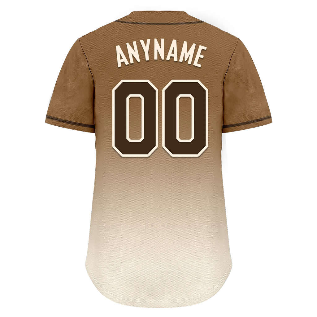 Custom Brown White Fade Fashion Personalized Authentic Baseball Jersey BSBJ01-D0a70fe - Coolcustomize