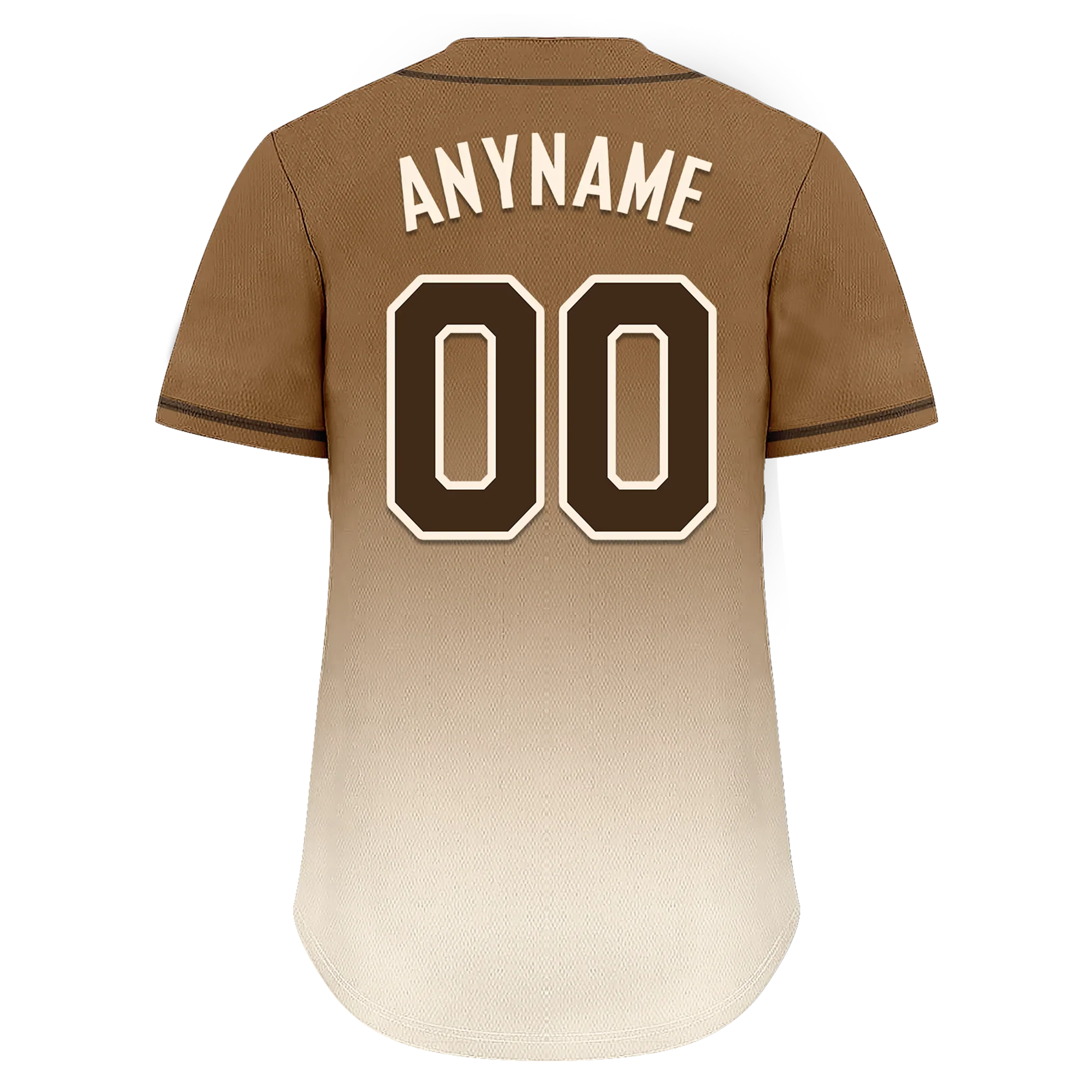 Custom Brown White Fade Fashion Personalized Authentic Baseball Jersey BSBJ01-D0a70fe - Coolcustomize