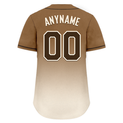 Custom Brown White Fade Fashion Personalized Authentic Baseball Jersey BSBJ01-D0a70fe