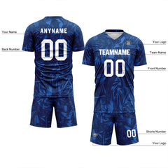 Custom Blue Soccer Sets Jersey Personalized SCJ101-D28012