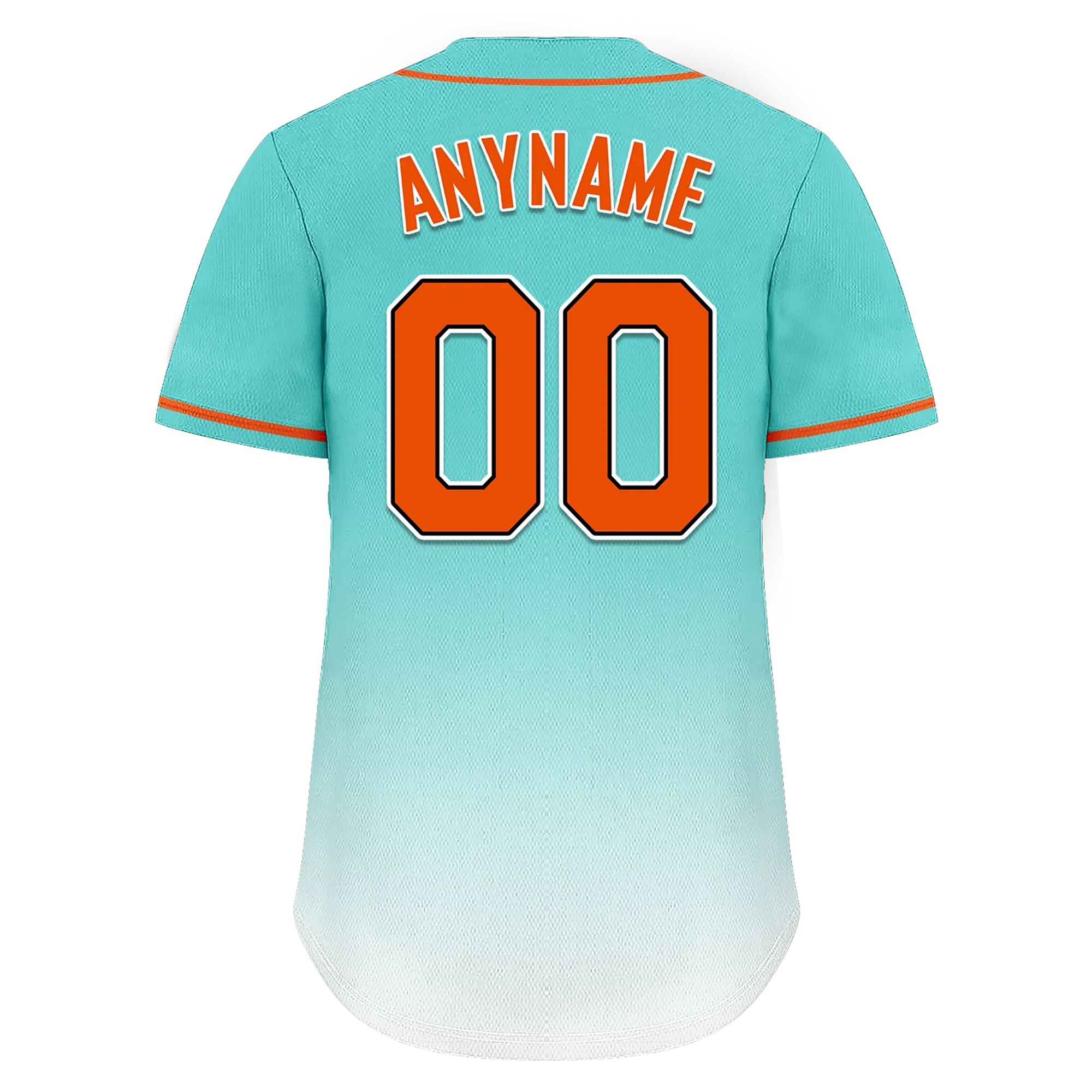 Custom Cyan White Fade Fashion Personalized Authentic Baseball Jersey BSBJ01-D0a70e8 - Coolcustomize