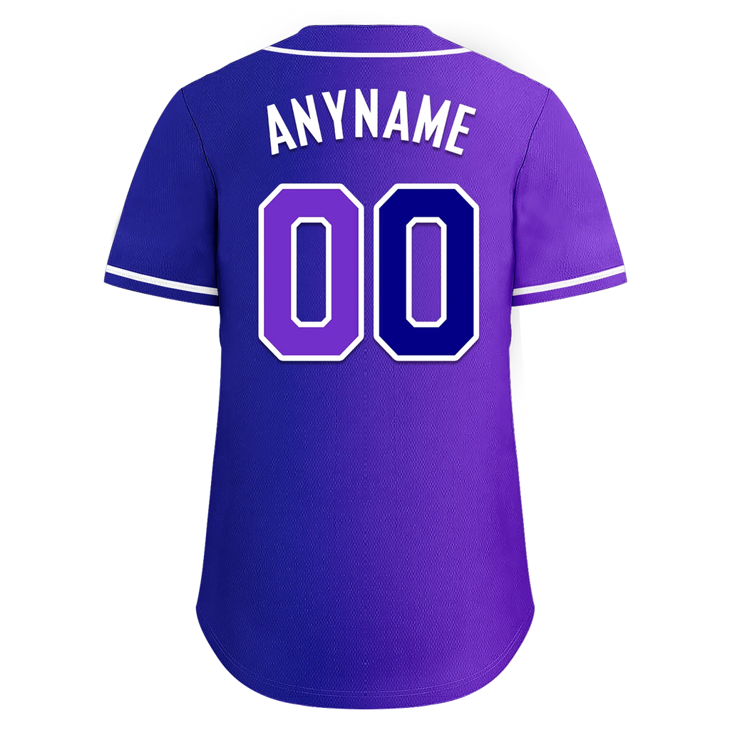 Custom Purple Blue Gradient Fashion Personalized Authentic Baseball Jersey BSBJ01-D0a7a0b - Coolcustomize