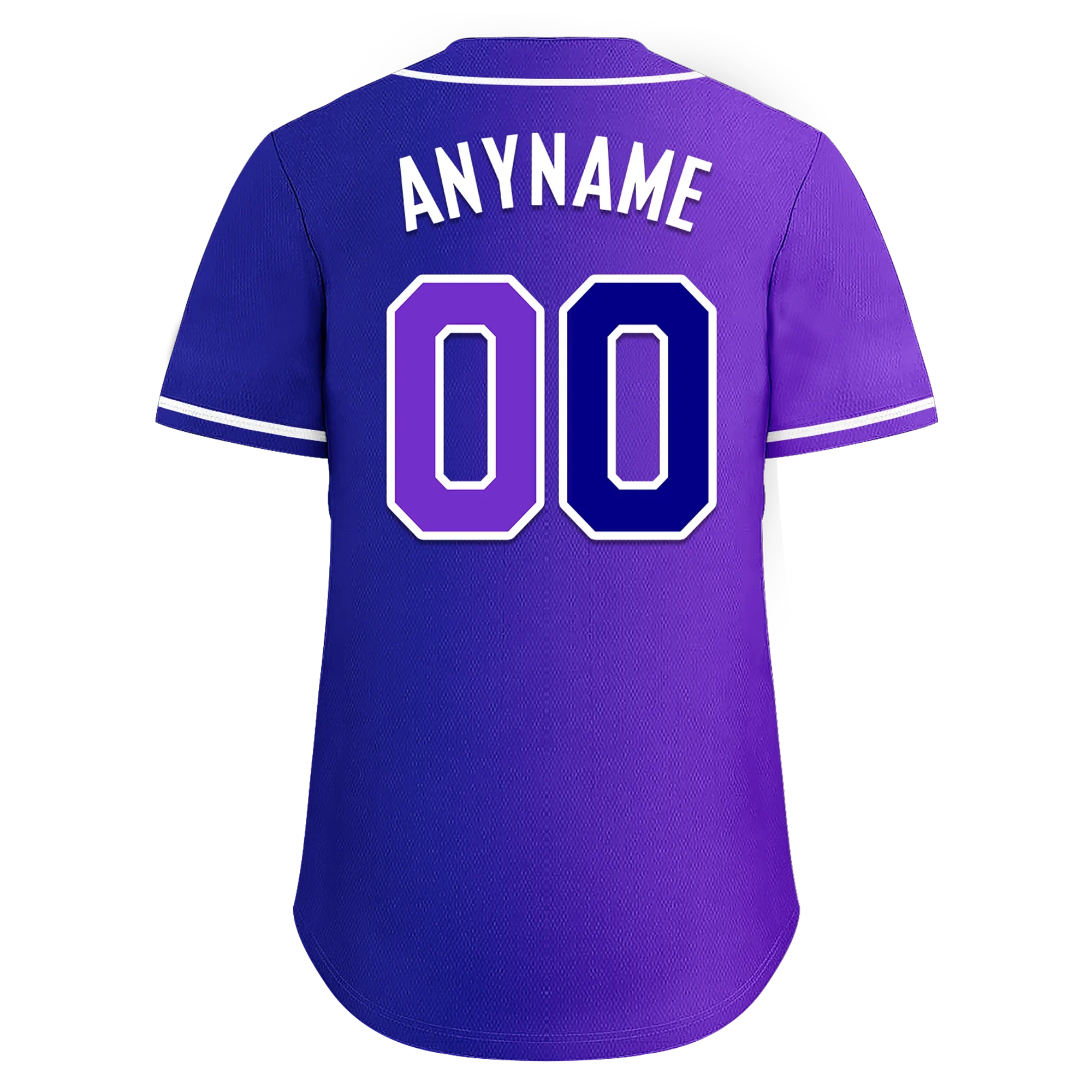 Custom Purple Blue Gradient Fashion Personalized Authentic Baseball Jersey BSBJ01-D0a7a0b - Coolcustomize