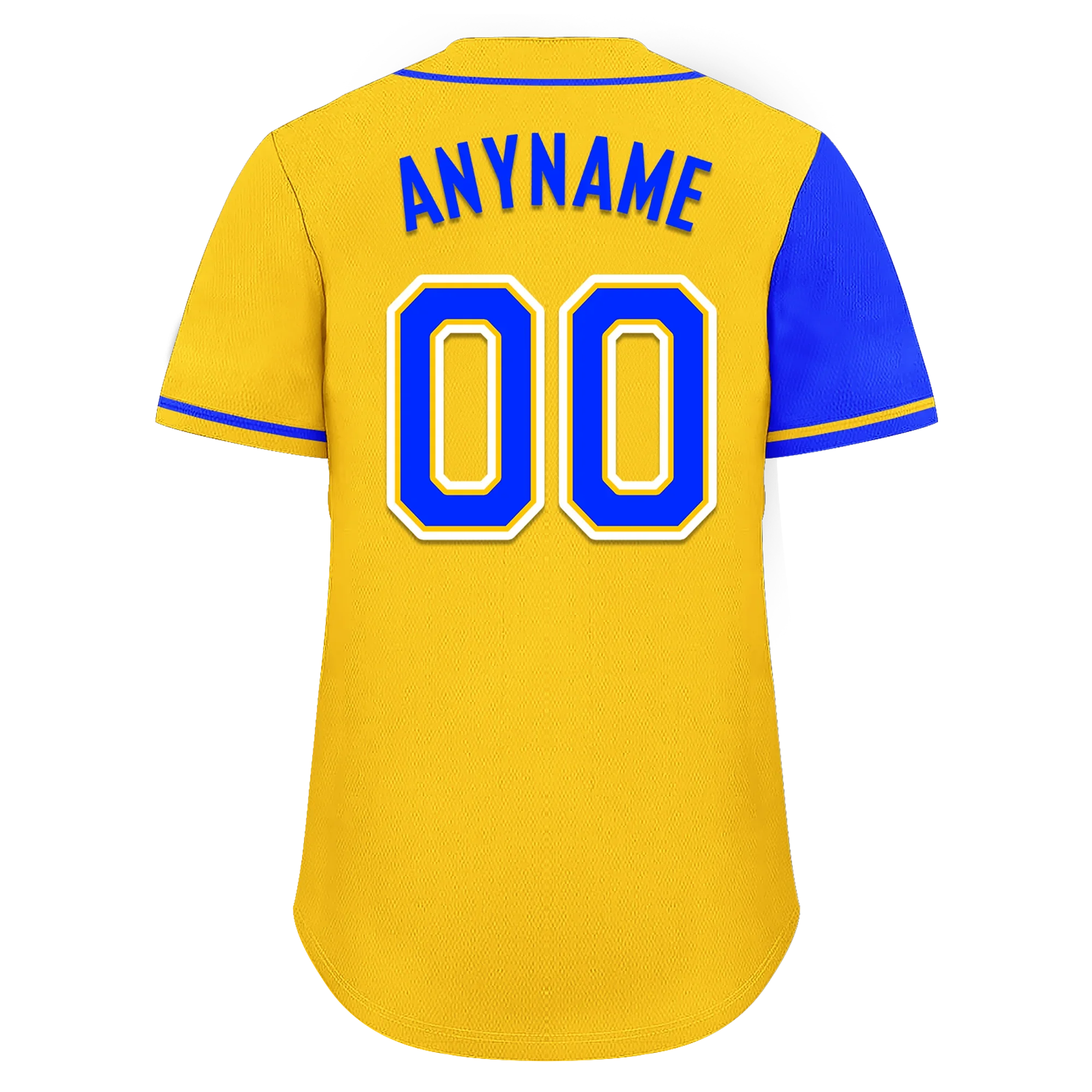 Custom Blue Yellow Skull Fashion Personalized Authentic Baseball Jersey BSBJ01-D017157 - Coolcustomize