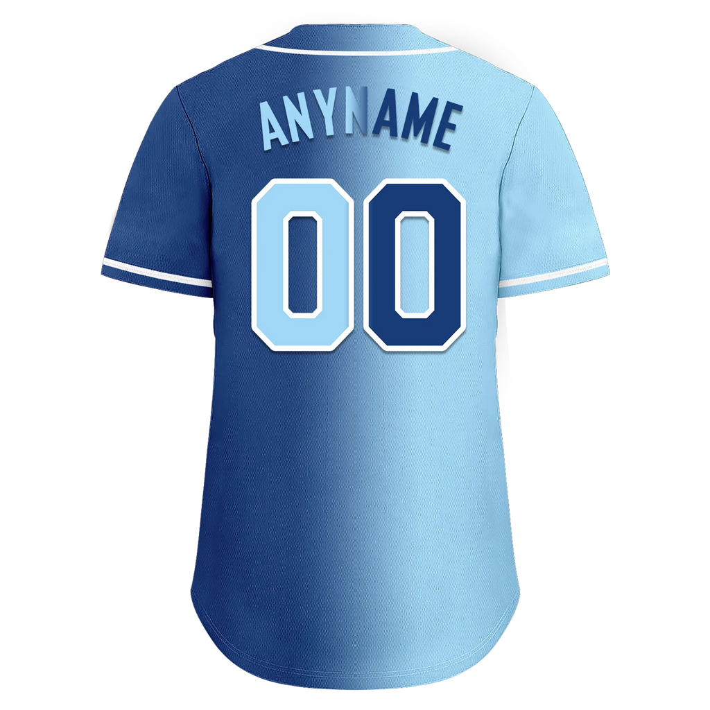 Custom Blue Gradient Fashion Personalized Authentic Baseball Jersey BSBJ01-D0a7078 - Coolcustomize