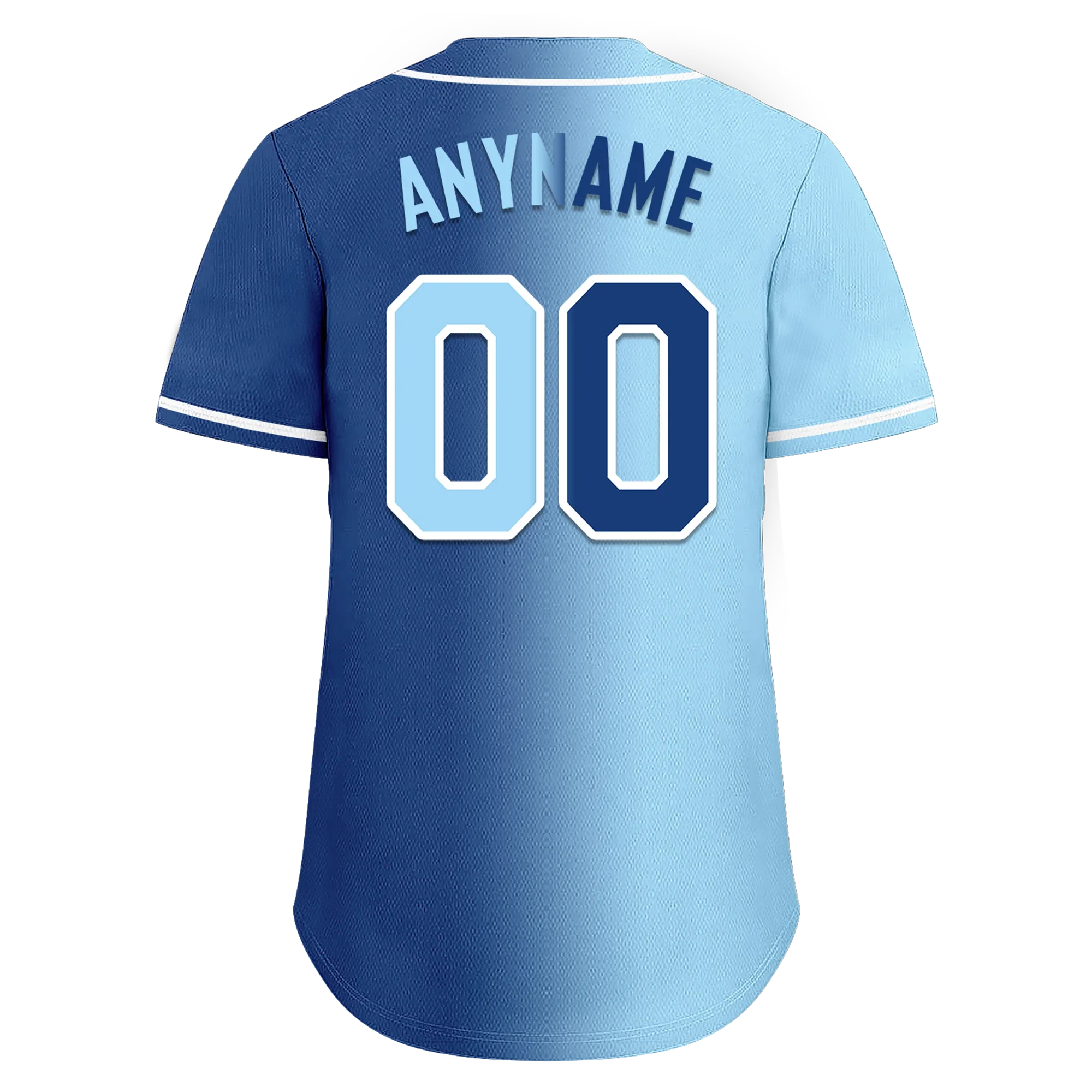 Custom Blue Gradient Fashion Personalized Authentic Baseball Jersey BSBJ01-D0a7078 - Coolcustomize