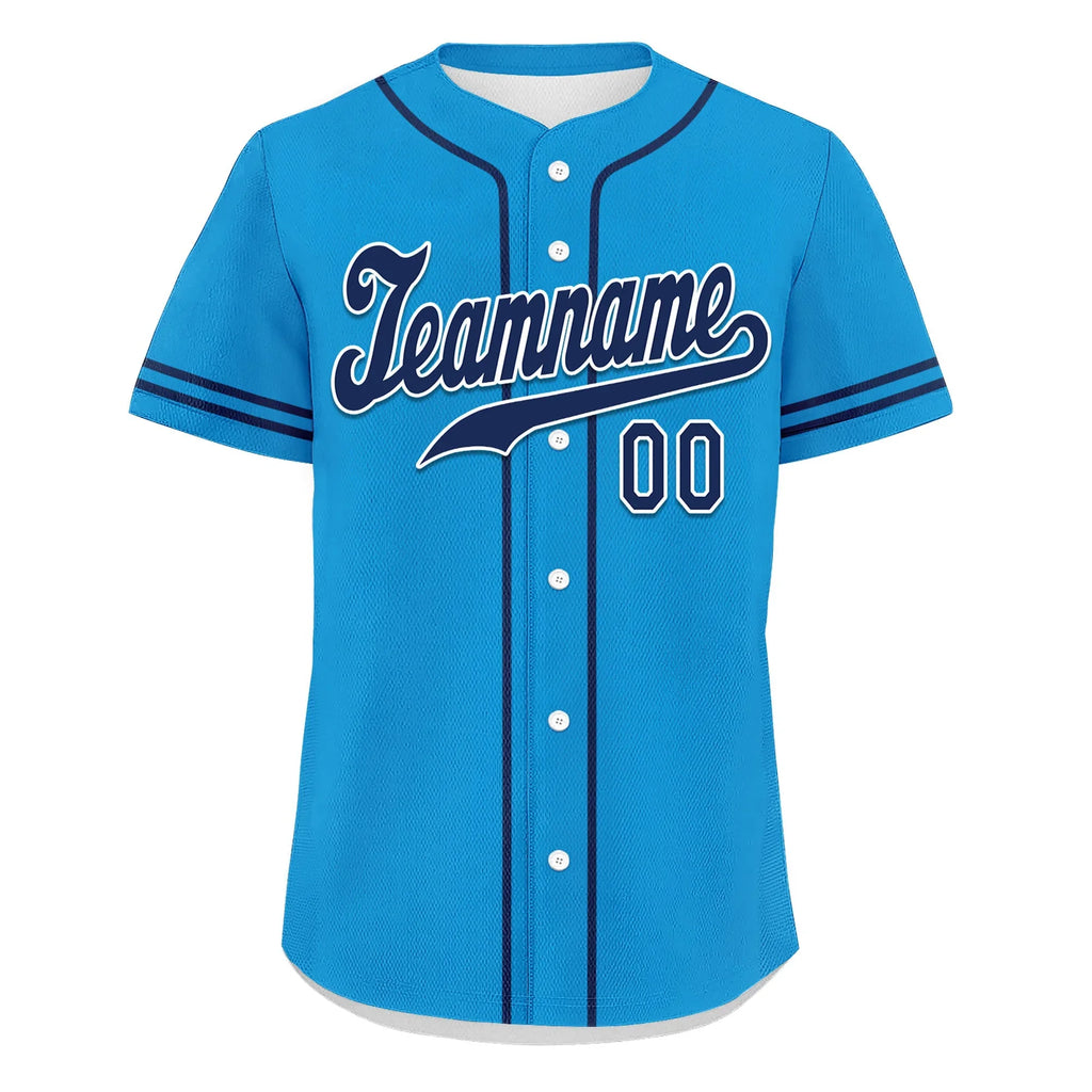 Custom Blue Classic Style Black Personalized Authentic Baseball Jersey UN002-bd0b00d8-cc - Coolcustomize