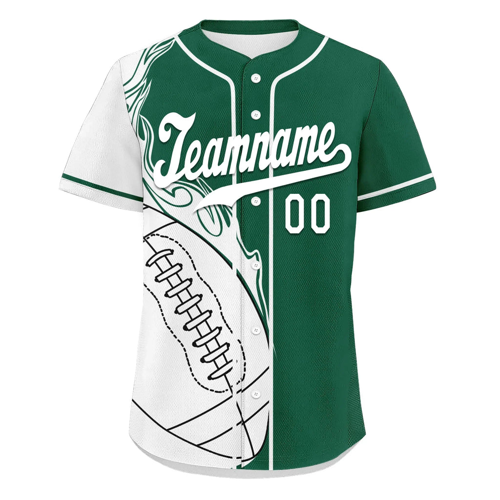 Custom Green White Classic Style Personalized Authentic Baseball Jersey UN002-D0b0a00-b0 - Coolcustomize