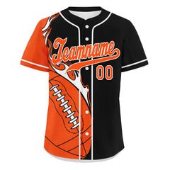 Custom Black Orange Classic Style Personalized Authentic Baseball Jersey UN002-D0b0a00-7