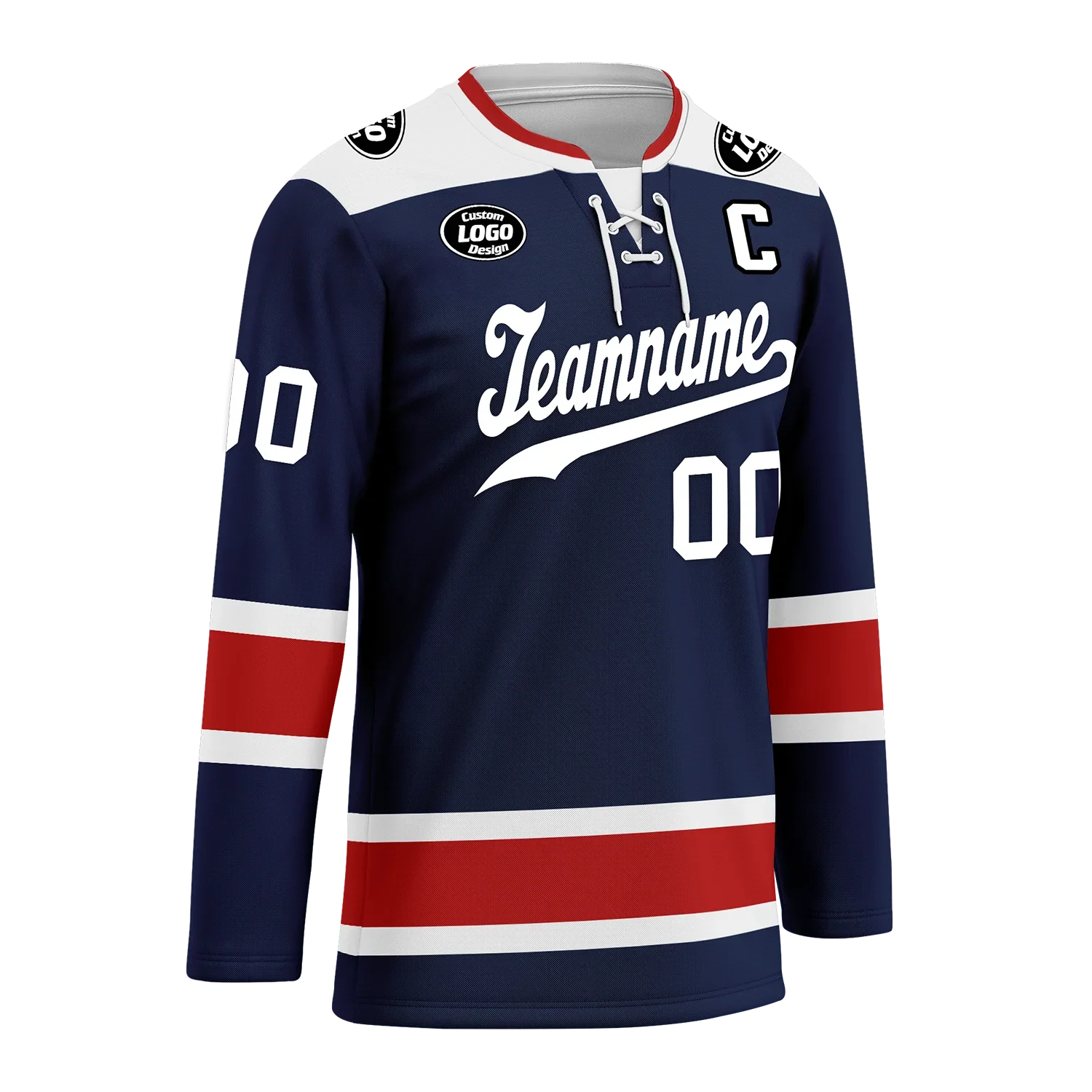 Custom Blue Red Personalized Hockey Jersey HCKJ01-D0a70f0 - Coolcustomize