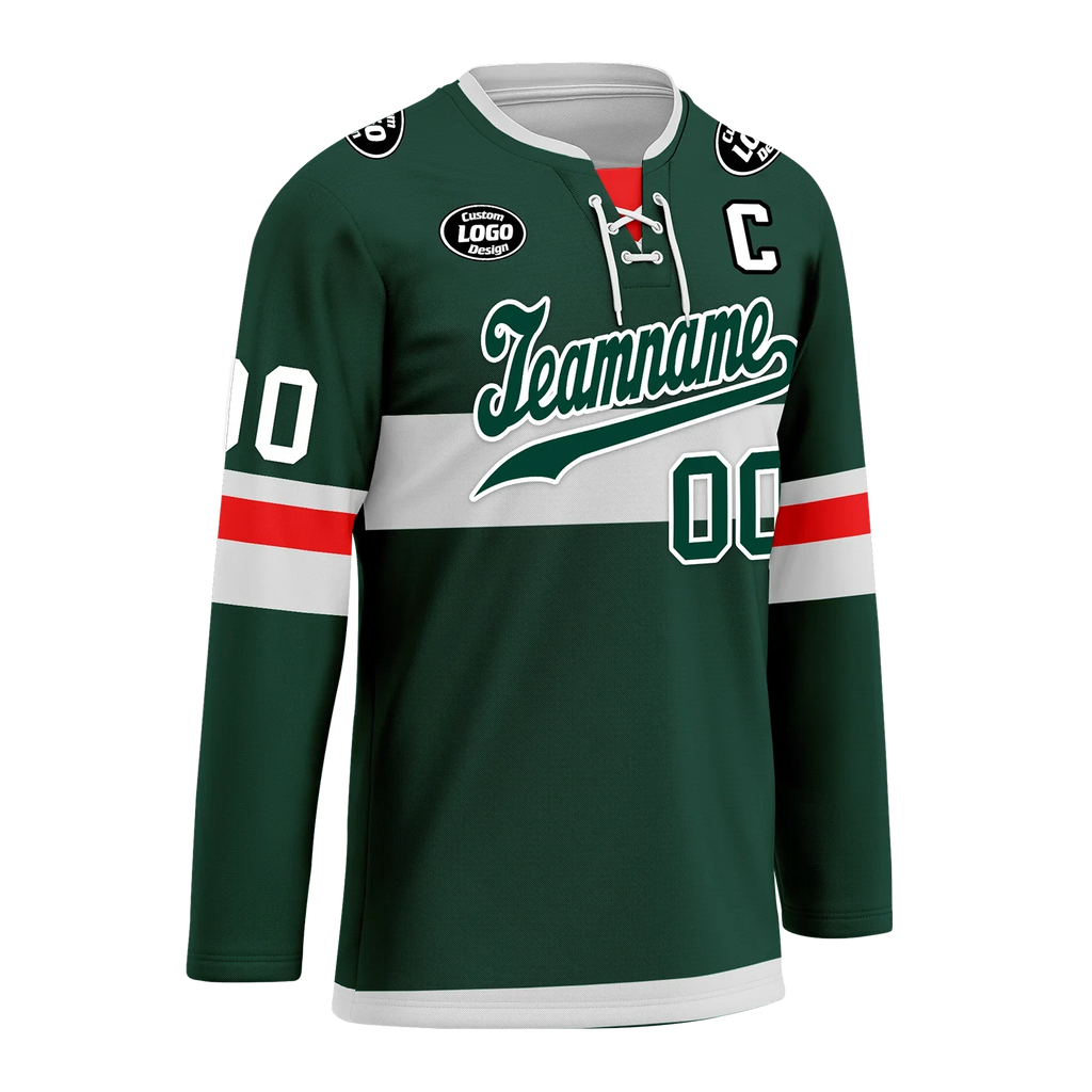 Custom Green Personalized Hockey Jersey HCKJ01-D0a70b9 - Coolcustomize