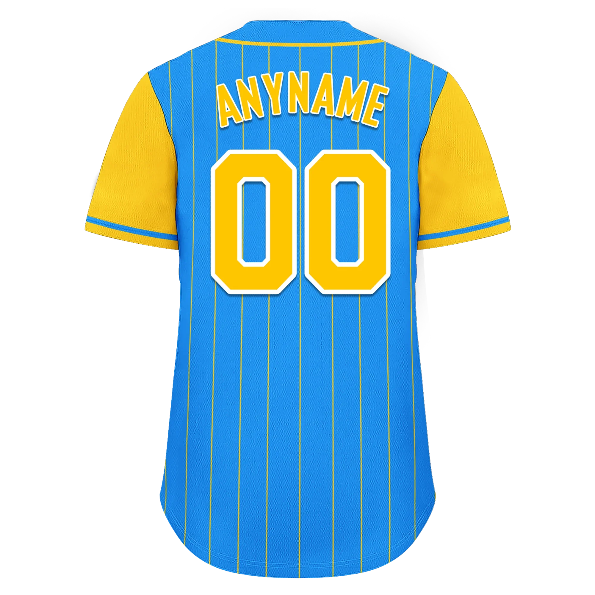 Custom Blue Yellow Stripe Fashion Personalized Authentic Baseball Jersey BSBJ01-D017212 - Coolcustomize