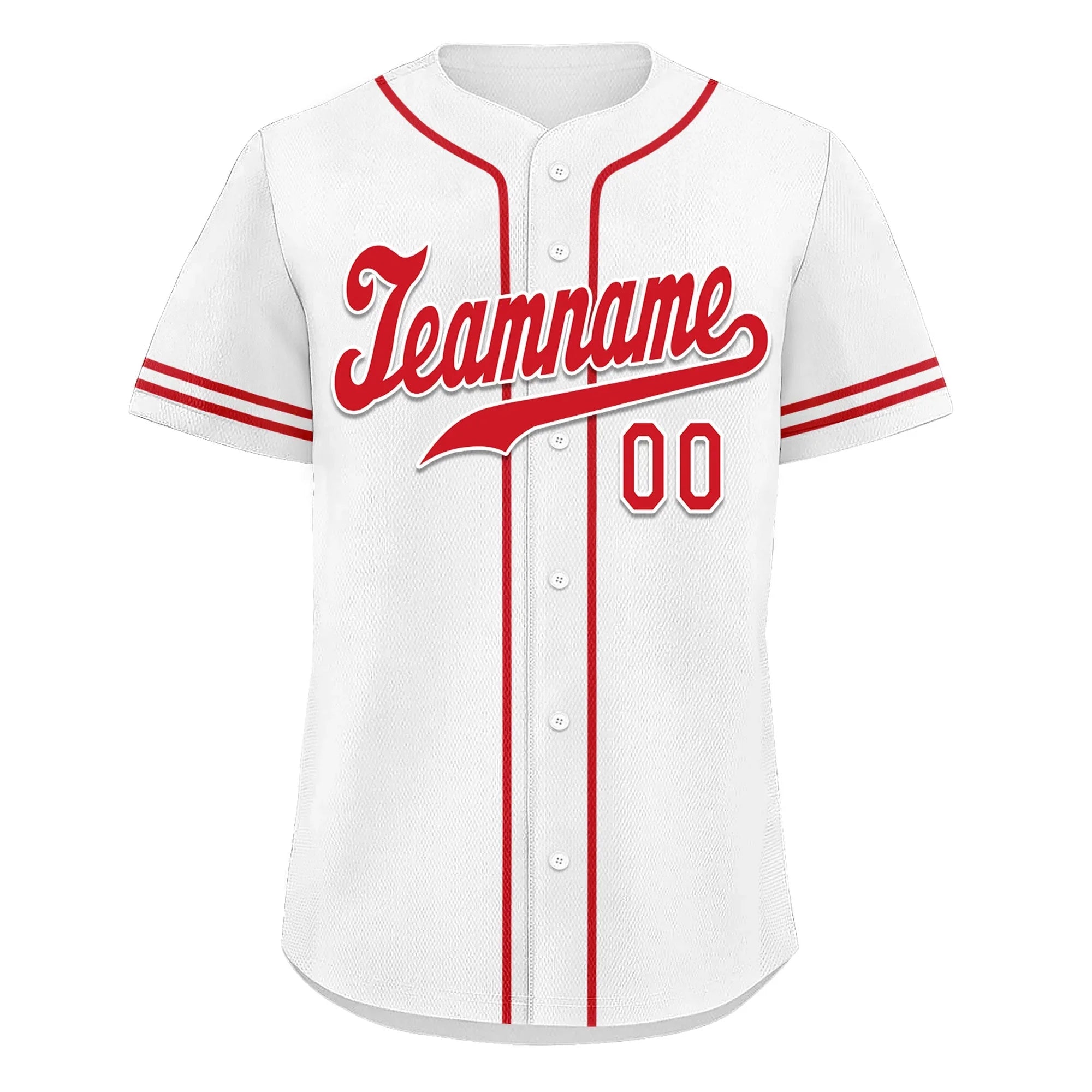 Custom White Classic Style Red Personalized Authentic Baseball Jersey UN002-bd0b00d8-ce - Coolcustomize