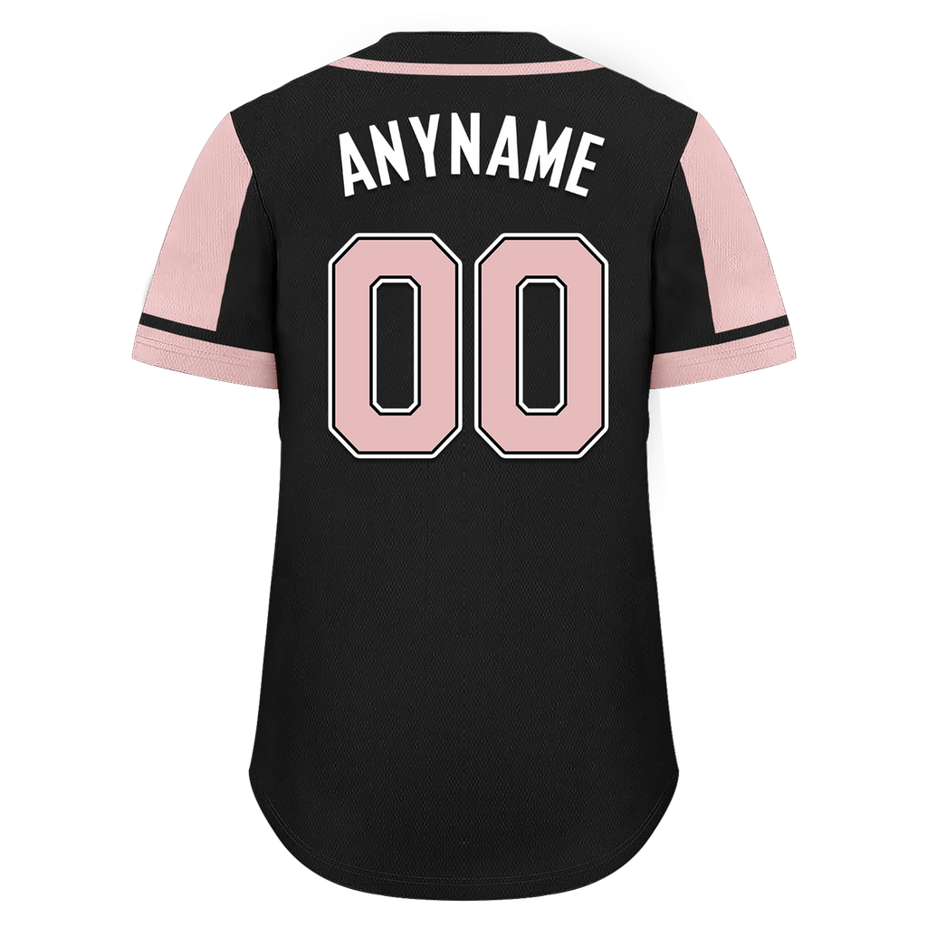 Custom Black Pink Raglan Sleeves Personalized Authentic Baseball Jersey BSBJ01-D017197 - Coolcustomize