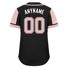 Custom Black Pink Raglan Sleeves Personalized Authentic Baseball Jersey BSBJ01-D017197