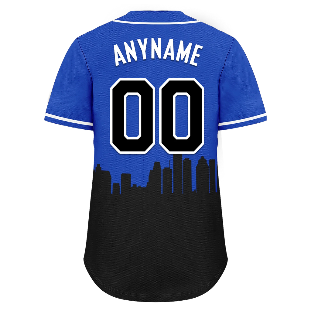 Custom Blue Black City Edition Personalized Authentic Baseball Jersey BSBJ01-D017127 - Coolcustomize