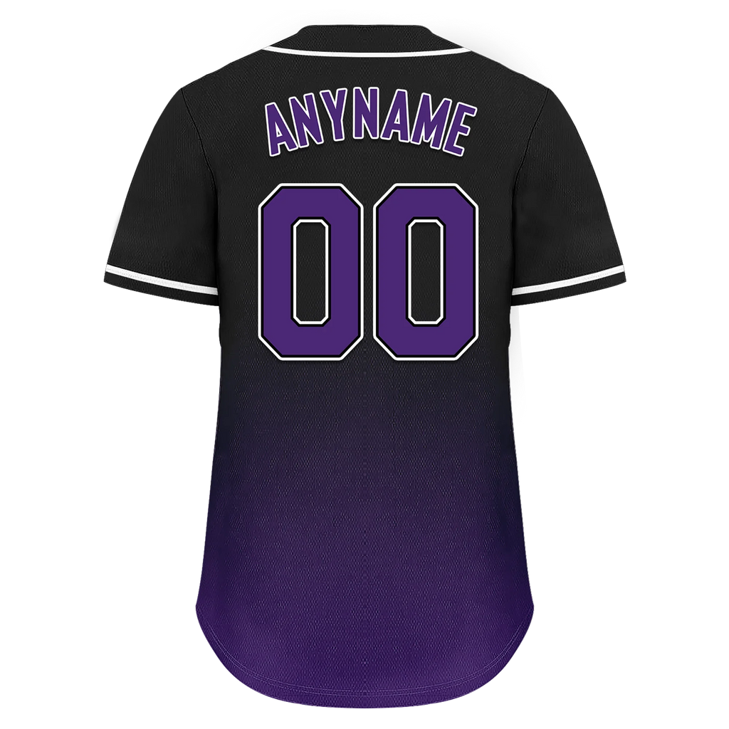 Custom Black Purple Fade Fashion Personalized Authentic Baseball Jersey BSBJ01-D0a70d0 - Coolcustomize
