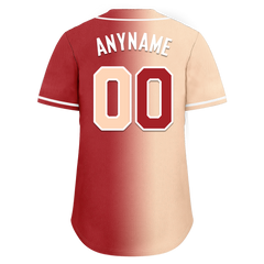 Custom Beige Red Gradient Fashion Personalized Authentic Baseball Jersey BSBJ01-D0a708f