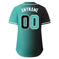 Custom Black Green Gradient Fashion Personalized Authentic Baseball Jersey BSBJ01-D0a7a0c