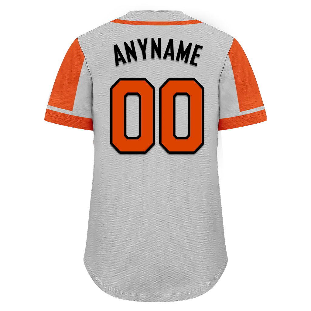Custom Gray Orange Raglan Sleeves Personalized Authentic Baseball Jersey BSBJ01-D017187 - Coolcustomize