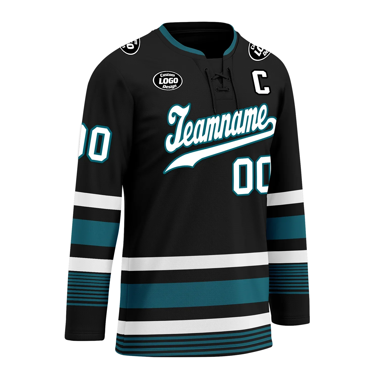 Custom Black Personalized Hockey Jersey HCKJ01-D0a70d0 - Coolcustomize