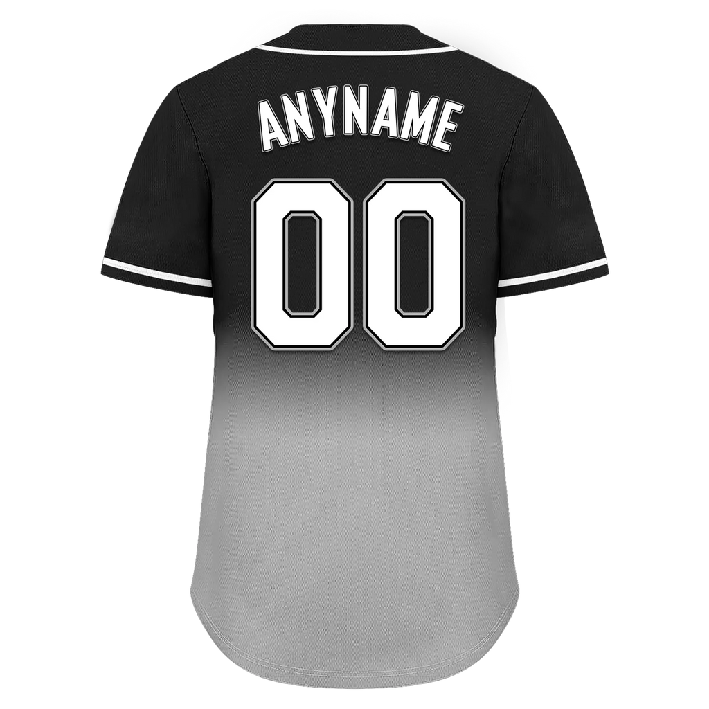 Custom Black Grey Fade Fashion Personalized Authentic Baseball Jersey BSBJ01-D0a70cf - Coolcustomize
