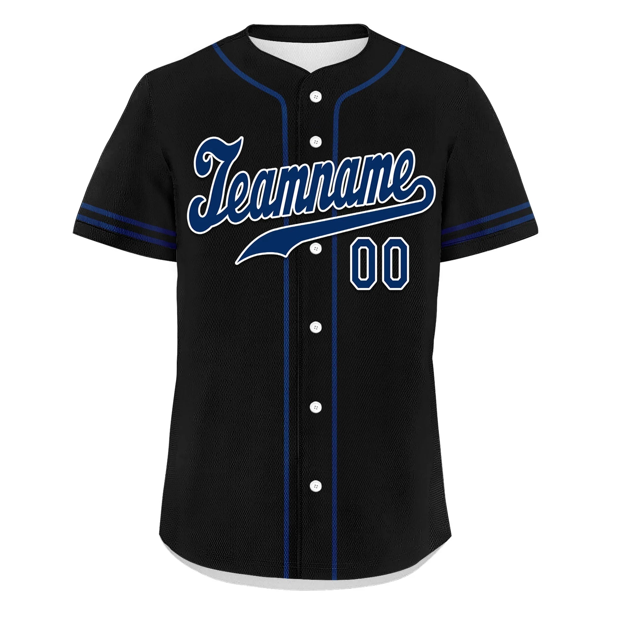 Custom Black Classic Style Blue Personalized Authentic Baseball Jersey UN002-bd0b00d8-bd - Coolcustomize