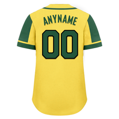 Custom Yellow Green Raglan Sleeves Personalized Authentic Baseball Jersey BSBJ01-D017206