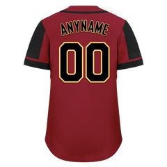 Custom Red Black Raglan Sleeves Personalized Authentic Baseball Jersey BSBJ01-D017162