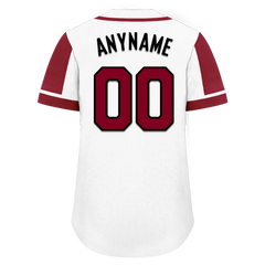 Custom White Red Raglan Sleeves Personalized Authentic Baseball Jersey BSBJ01-D017163