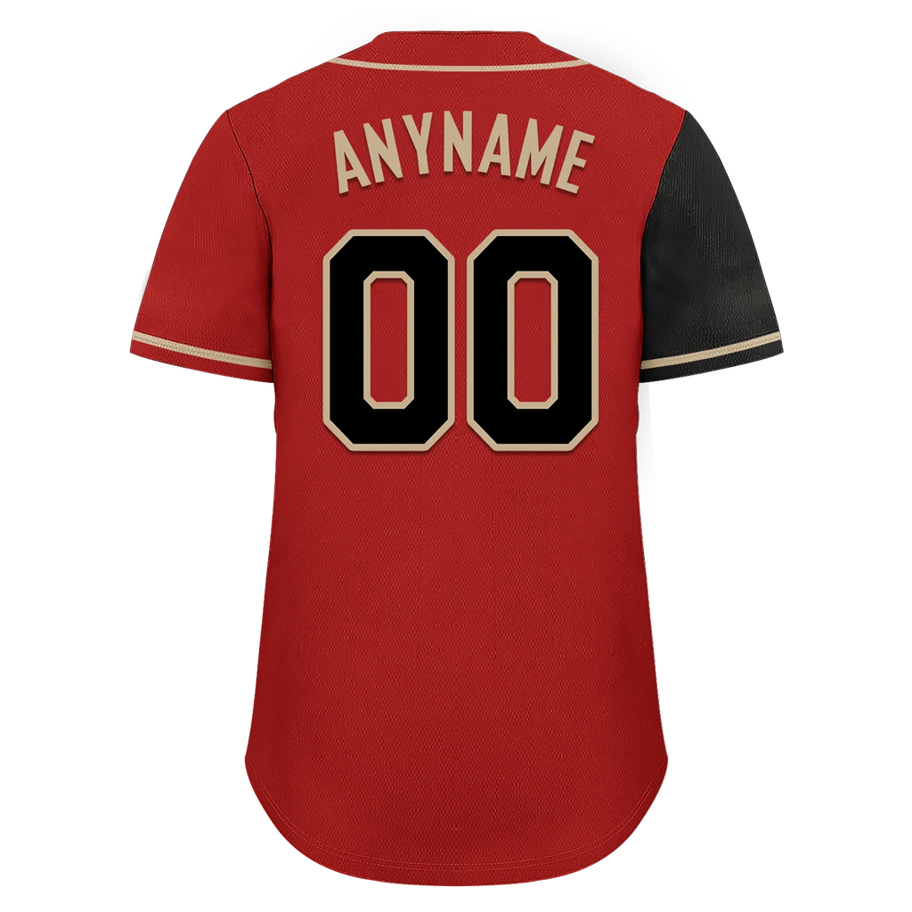 Custom Black Red Skull Fashion Personalized Authentic Baseball Jersey BSBJ01-D017143 - Coolcustomize
