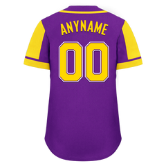 Custom Purple Yellow Raglan Sleeves Personalized Authentic Baseball Jersey BSBJ01-D017172